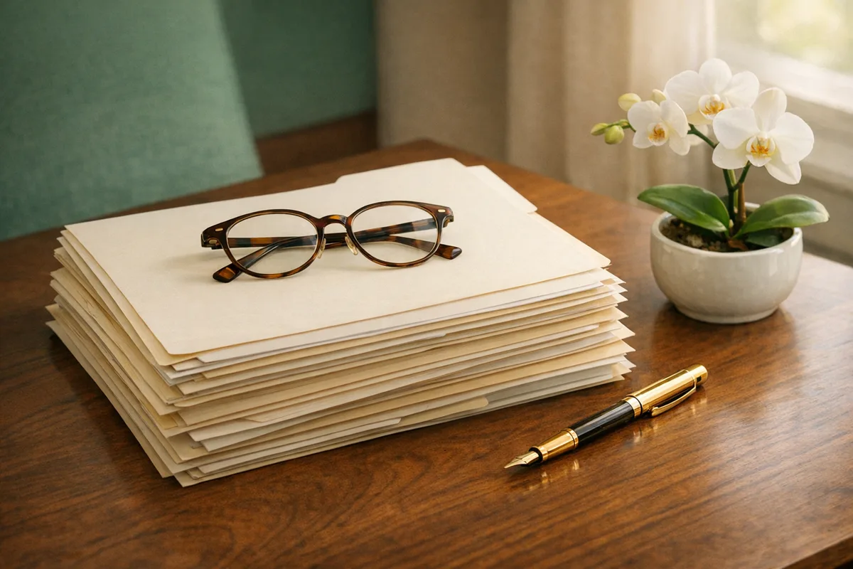 מסמכים מאורגנים להערכת כשירות לייפוי כוח מתמשך